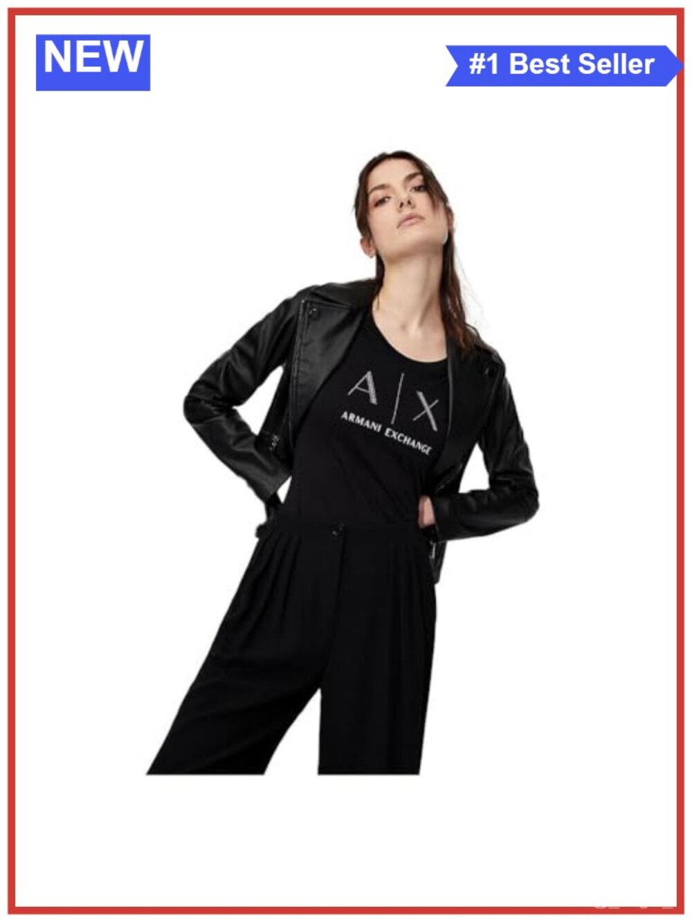 Eco Leather Moto Jacket Aviator Silhouette Long Sleeve Zip Band Collar